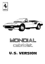 Ferrari 1984 Mondial Cabriolet U.S. Owner'S Manual preview