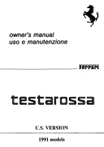 Preview for 2 page of Ferrari 1991 Testarossa Owner'S Manual