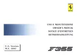 Preview for 2 page of Ferrari 1997 F355 berlinetta Owner'S Manual