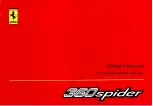 Ferrari 2001 360 Spider Owner'S Manual preview