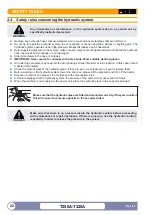 Preview for 22 page of FERRI T250A right Use And Maintenance Manual