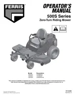 Preview for 1 page of Ferris 500S Series Operator'S Manual