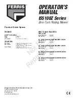 Preview for 60 page of Ferris 5100/61R AUS/NZ Operator'S Manual