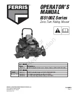 Preview for 1 page of Ferris 5900591 Operator'S Manual