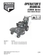 Preview for 1 page of Ferris CCW36 Series Operator'S Manual