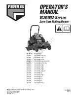 Preview for 1 page of Ferris IS2000Z Diesel Operator'S Manual