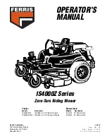 Preview for 1 page of Ferris IS4000Z/D31 Operator'S Manual