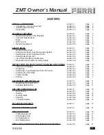 Preview for 2 page of Ferris ZMT 160 Maintenance & Use Manual