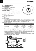 Предварительный просмотр 20 страницы Ferro 0607W Installation And Operation Manual