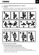 Предварительный просмотр 21 страницы Ferro 0607W Installation And Operation Manual