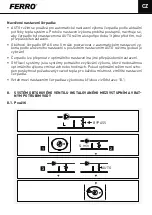 Предварительный просмотр 25 страницы Ferro 0607W Installation And Operation Manual