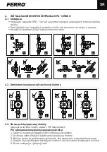 Предварительный просмотр 37 страницы Ferro 0607W Installation And Operation Manual