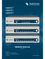 Ferrofish Verto 32 Owner'S Manual preview