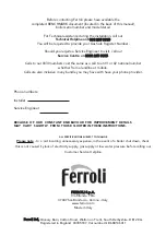 Preview for 64 page of Ferroli 47-267-74 Instructions For Use, Installation & Maintenance