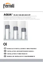 Ferroli AQUA PLUS 160 HT Installation And Maintenance Manual preview