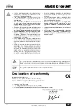 Preview for 2 page of Ferroli ATLAS D 30 Ki 100 UNIT Instructions For Use, Installation And Maintenance