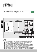 Preview for 1 page of Ferroli BLUEHELIX 25/32 K 50 Instructions For Use, Installation And Maintenance