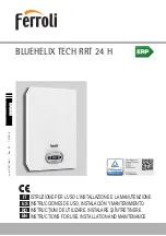 Предварительный просмотр 1 страницы Ferroli BLUEHELIX TECH RRT 24 H Instructions For Use, Installation And Maintenance