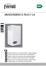 Ferroli DIVACONDENS D PLUS F 24 Instructions For Use, Maintenance And Installation Manual preview