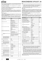 Preview for 10 page of Ferroli DIVACONDENS D PLUS F 24 Instructions For Use, Maintenance And Installation Manual