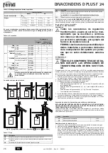 Preview for 26 page of Ferroli DIVACONDENS D PLUS F 24 Instructions For Use, Maintenance And Installation Manual