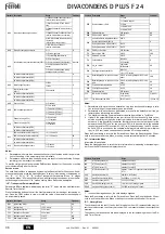 Preview for 46 page of Ferroli DIVACONDENS D PLUS F 24 Instructions For Use, Maintenance And Installation Manual