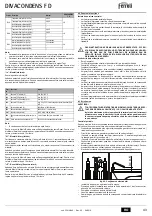 Preview for 43 page of Ferroli DIVACONDENS F D Instructions For Use, Installation And Maintenance