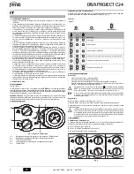 Preview for 2 page of Ferroli divaproject C24 Instructions For Use, Installation & Maintenance