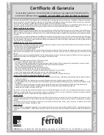 Preview for 11 page of Ferroli DIVAtech F 32 D Instructions For Use, Installation And Maintenance