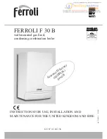 Ferroli DOMIcompact F 30 B Instructions For Use, Installation And Maintenance preview