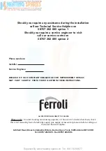 Preview for 12 page of Ferroli DOMIcondens F 28 Instructions For Use, Installation And Maintenance