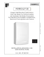 Preview for 1 page of Ferroli Domina 102 Installation, Servicing And User Instructions Manual