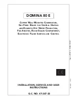 Preview for 1 page of Ferroli Domina 80 E Installation, Service And User Instructions Manual