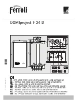 Preview for 1 page of Ferroli DOMIproject F 24 D Instructions For Use, Installation And Maintenance