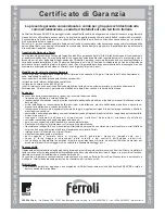 Preview for 9 page of Ferroli DOMIproject F 24 D Instructions For Use, Installation And Maintenance