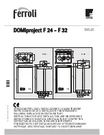 Ferroli DOMIproject F 24 Instructions For Use, Installation And Maintenance preview