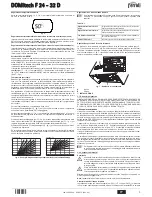 Предварительный просмотр 3 страницы Ferroli DOMItech F 24 - 32 D Instructions For Use Manual