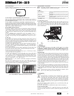 Предварительный просмотр 23 страницы Ferroli DOMItech F 24 - 32 D Instructions For Use Manual