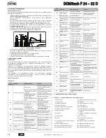 Предварительный просмотр 72 страницы Ferroli DOMItech F 24 - 32 D Instructions For Use Manual