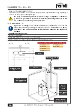 Preview for 99 page of Ferroli EASYFIRE 29 Installation, Use And Maintenance Instructions