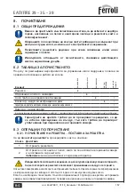 Preview for 157 page of Ferroli EASYFIRE 29 Installation, Use And Maintenance Instructions