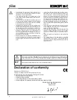 Preview for 2 page of Ferroli ECONCEPT 35 C Instructions For Use, Installation And Maintenance