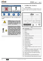 Предварительный просмотр 24 страницы Ferroli EGEA 120 LT User, Installation, And Maintenance Manual