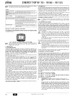 Preview for 62 page of Ferroli ENERGY TOP W 125 Instructions For Use, Installation And Maintenance