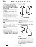 Preview for 68 page of Ferroli ENERGY TOP W 125 Instructions For Use, Installation And Maintenance