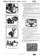 Preview for 95 page of Ferroli ENERGY TOP W 125 Instructions For Use, Installation And Maintenance