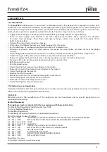Preview for 3 page of Ferroli F24E Installation, Service And User Instructions Manual