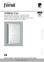 Preview for 1 page of Ferroli F30E Installation, Servicing And User Instructions Manual