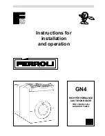 Ferroli GN4 N Instructions For Installation And Operation Manual preview