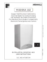 Ferroli Modena 102 Installation, Servicing And User Instructions Manual preview